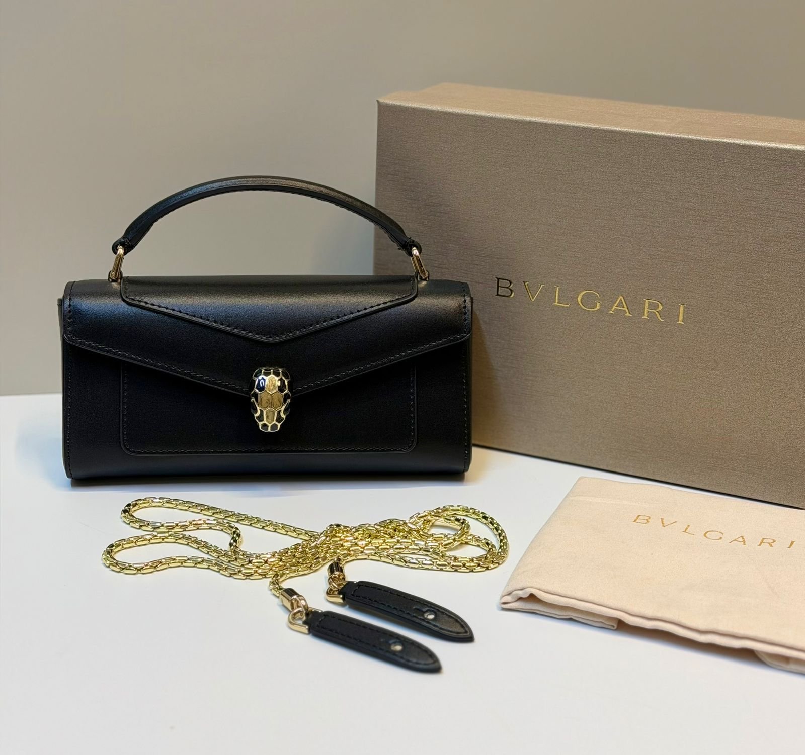 Bvlgari Serpenti Forever leather phone pouch